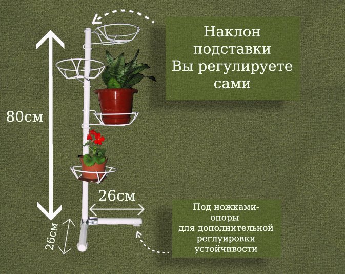 разборная подставка для цветов угловая на подоконник. Фото N20